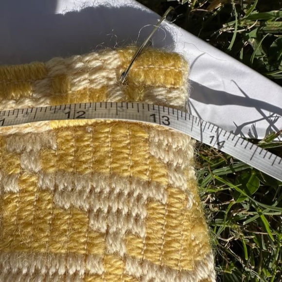 VINTAGE Rosier Patterned Yellow Suit - Picture 10 of 16